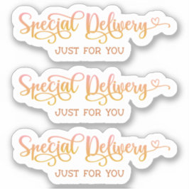 小規模企業かわいいピンクありがとう シール