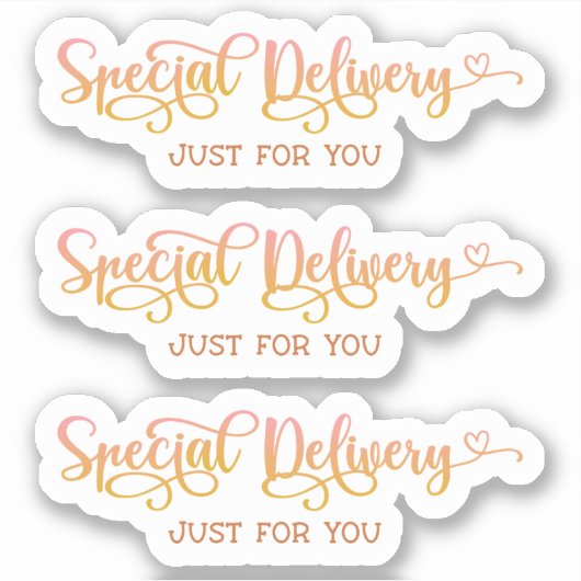 小規模企業かわいいピンクありがとう シール (正面)