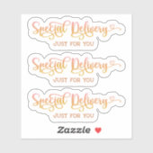 小規模企業かわいいピンクありがとう シール (シート)