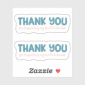 小規模企業かわいいモダンありがとうシール シール (シート)