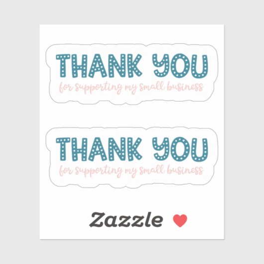 小規模企業かわいいモダンありがとうシール シール (シート)