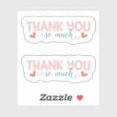 小規模企業かわいいモダンありがとうシール シール (シート)