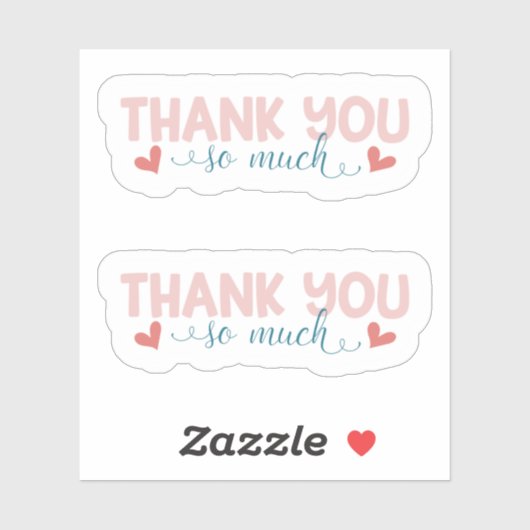 小規模企業かわいいモダンありがとうシール シール (シート)