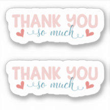 小規模企業かわいいモダンありがとうシール