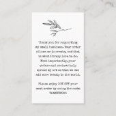 小規模企業のお客様割引クーポン 名刺 (正面)