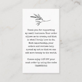 小規模企業のお客様割引クーポン 名刺