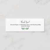 小規模企業のオーナーに感謝 スキニー名刺 (正面)