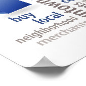 小規模企業のショッピングバッグ ポスター (角)