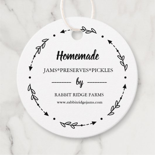 小規模企業のパッケージラベルの矢印リース フェイバータグ (正面)