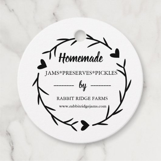 小規模企業のパッケージラベルラベル フェイバータグ (正面)