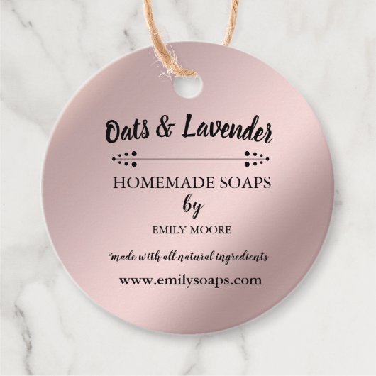 小規模企業のパッケージラベル石けん麦 フェイバータグ (正面)