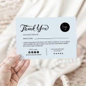 小規模企業のパッケージ挿入カード サンキューカード