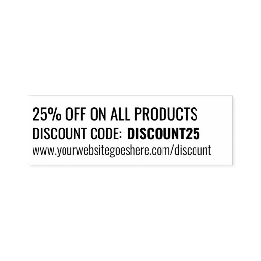 小規模企業の割引コード販売プロモーション セルフインキングスタンプ (デザイン)