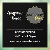 小規模企業デカール取引時間ロゴブランディング ウィンドウサイン (シート3)