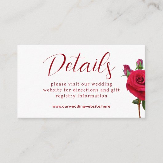 小規模詳細結婚のWebサイトエンクロージャカード エンクロージャーカード (正面)