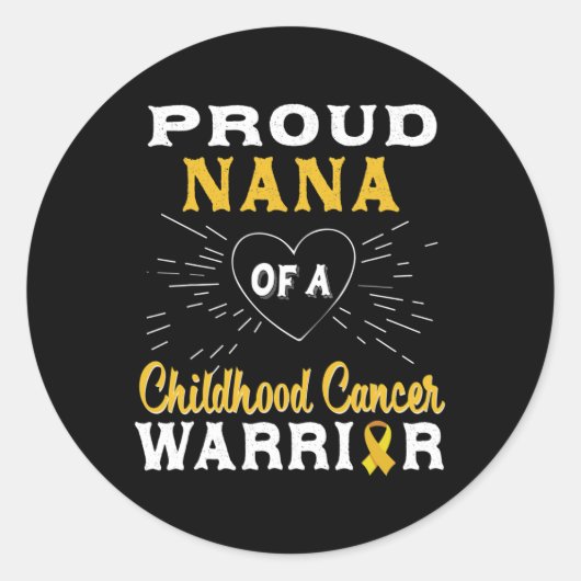 小誇りを持った児がん戦士認識度のNana ラウンドシール (正面)