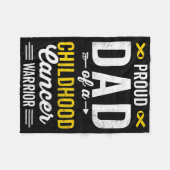 小誇りを持った児がん戦士Aのパパ フリースブランケット (正面(横))