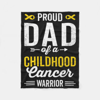 小誇りを持った児がん戦士Aのパパ フリースブランケット