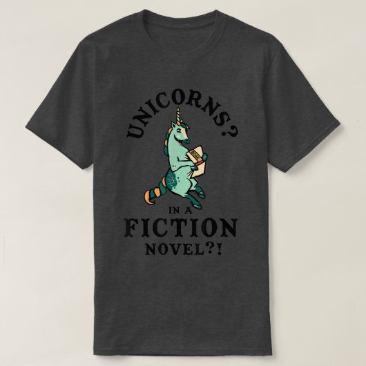 小説の一冊おもしろいの読ユニコーン Tシャツ (デザイン正面)