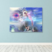 小説は並列の現実の入り口になることができる キャンバスプリント (インサイチュ (ウッドフロア))