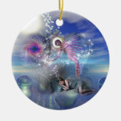 小説は並列の現実の入り口になることができる セラミックオーナメント (正面)