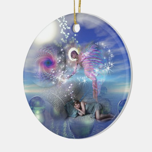 小説は並列の現実の入り口になることができる セラミックオーナメント (左)