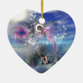 小説は並列の現実の入り口になることができる セラミックオーナメント (正面)