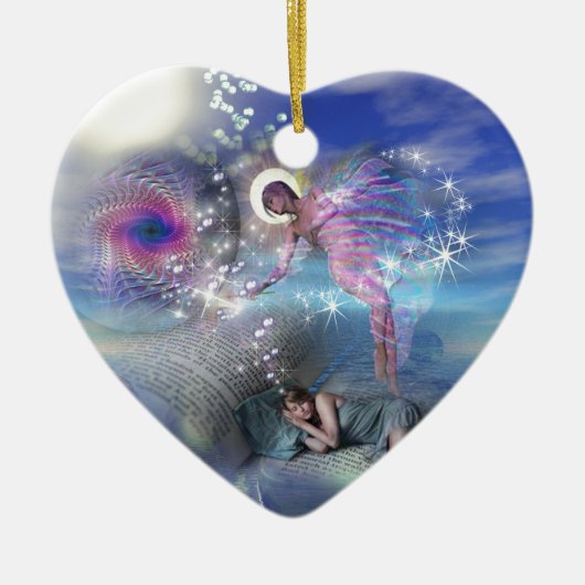 小説は並列の現実の入り口になることができる セラミックオーナメント (正面)