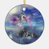 小説は並列の現実の入り口になることができる セラミックオーナメント (正面)