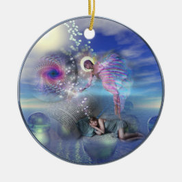 小説は並列の現実の入り口になることができる セラミックオーナメント