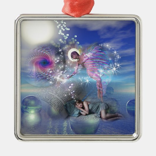 小説は並列の現実の入り口になることができる メタルオーナメント (正面)