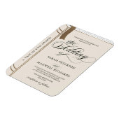 小説エレガント本おとぎ話結婚式招待状 マグネット (左側)