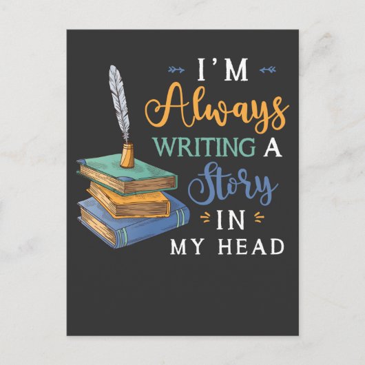 小説家おもしろいストーリーテラー本書の作家 ポストカード (正面)