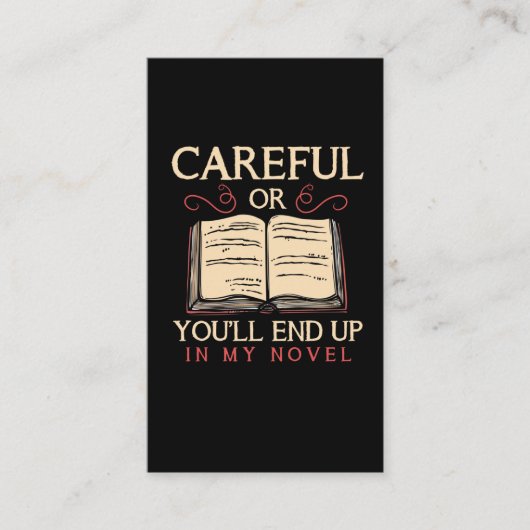 小説家タおもしろいイプライター作家Witty Storyteller 名刺 (正面)