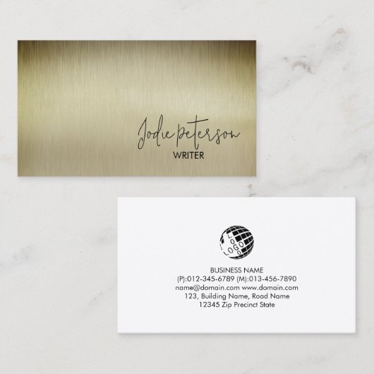 小説家ライター作家 名刺 (正面/裏面)