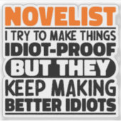 小説家引用文作家を目指す シール (正面)