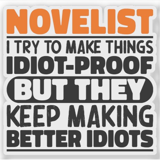 小説家引用文作家を目指す シール (正面)