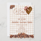 小豆が赤ちゃんシャワーを浴びる 招待状 (正面)