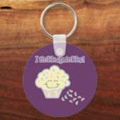 小豆撒きおもしろいカップケーキ キーホルダー (正面)