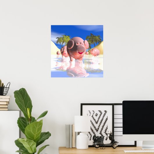 小豚 ポスター (ホームオフィス)