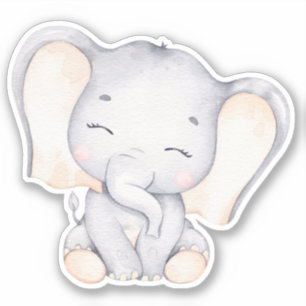 小象かわいい動物シール シール