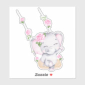 小象かわいい動物シール シール (シート)