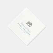 小象の赤ちゃんシャワー スタンダードカクテルナプキン (角)