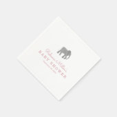 小象の赤ちゃんシャワー スタンダードカクテルナプキン (角)