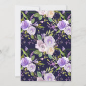 小象パープルフローラシャワーメール 招待状 (裏面)