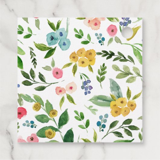 小象フローラ赤ちゃんシャワーありがとう フェイバータグ (裏面)