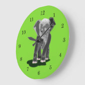 小象 ラージ壁時計 (傾斜)