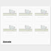 小象{緑} |蔵書票 スクエアシール (シート)