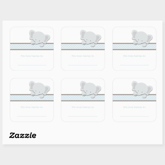 小象{青} | 蔵書票 (シート)