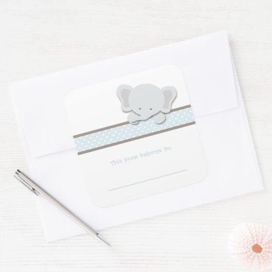 小象{青} | 蔵書票 (封筒)